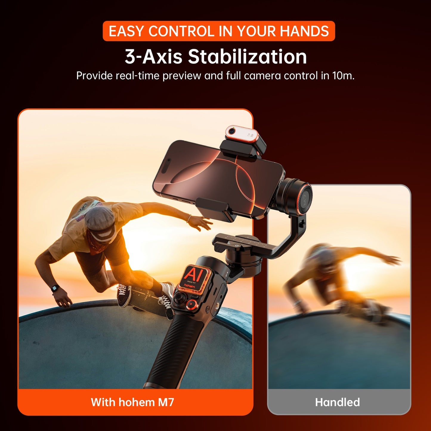 Phone gimbal stabilizer