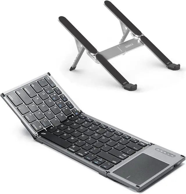 Foldable bluetooth keyboard with stand